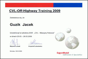 dexol certyfikat mobil cvl 2009 JG
