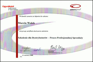 dexol certyfikat mobil PPS 2008 MA